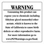 California Prop 65 Food Warning Sign CAWE-40853