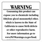 California Prop 65 Food Warning Sign CAWE-40854