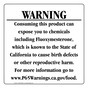 California Prop 65 Food Warning Sign CAWE-40869