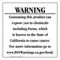 California Prop 65 Food Warning Sign CAWE-40878