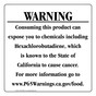 California Prop 65 Food Warning Sign CAWE-40907