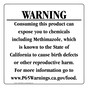 California Prop 65 Food Warning Sign CAWE-40983