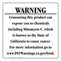 California Prop 65 Food Warning Sign CAWE-41010