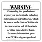 California Prop 65 Food Warning Sign CAWE-41011