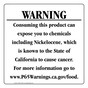 California Prop 65 Food Warning Sign CAWE-41044