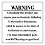 California Prop 65 Food Warning Sign CAWE-41068