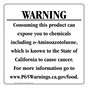 California Prop 65 Food Warning Sign CAWE-41099