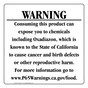 California Prop 65 Food Warning Sign CAWE-41117