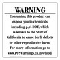 California Prop 65 Food Warning Sign CAWE-41125