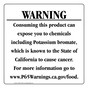 California Prop 65 Food Warning Sign CAWE-41180