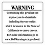 California Prop 65 Food Warning Sign CAWE-41234