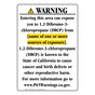 Portrait California Prop 65 Chemical Exposure Area Warning Sign CAWE-41329