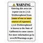 Portrait California Prop 65 Chemical Exposure Area Warning Sign CAWE-41356