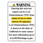 Portrait California Prop 65 Chemical Exposure Area Warning Sign CAWE-41357
