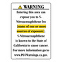 Portrait California Prop 65 Chemical Exposure Area Warning Sign CAWE-41420
