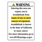 Portrait California Prop 65 Chemical Exposure Area Warning Sign CAWE-41427