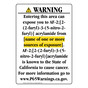 Portrait California Prop 65 Chemical Exposure Area Warning Sign CAWE-41436