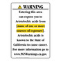Portrait California Prop 65 Chemical Exposure Area Warning Sign CAWE-41465