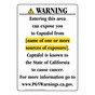 Portrait California Prop 65 Chemical Exposure Area Warning Sign CAWE-41535