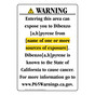 Portrait California Prop 65 Chemical Exposure Area Warning Sign CAWE-41635