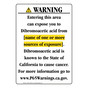 Portrait California Prop 65 Chemical Exposure Area Warning Sign CAWE-41638