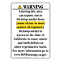 Portrait California Prop 65 Chemical Exposure Area Warning Sign CAWE-41644