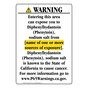 Portrait California Prop 65 Chemical Exposure Area Warning Sign CAWE-41671