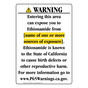 Portrait California Prop 65 Chemical Exposure Area Warning Sign CAWE-41699
