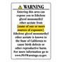 Portrait California Prop 65 Chemical Exposure Area Warning Sign CAWE-41713
