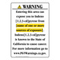 Portrait California Prop 65 Chemical Exposure Area Warning Sign CAWE-41785