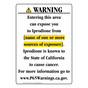 Portrait California Prop 65 Chemical Exposure Area Warning Sign CAWE-41788
