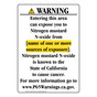 Portrait California Prop 65 Chemical Exposure Area Warning Sign CAWE-41916
