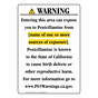 Portrait California Prop 65 Chemical Exposure Area Warning Sign CAWE-41998