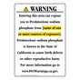 Portrait California Prop 65 Chemical Exposure Area Warning Sign CAWE-42042