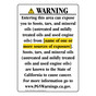 Portrait California Prop 65 Chemical Exposure Area Warning Sign CAWE-42083