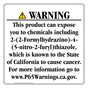 California Prop 65 Consumer Product Warning Sign CAWE-42209