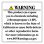 California Prop 65 Consumer Product Warning Sign CAWE-42231