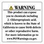 California Prop 65 Consumer Product Warning Sign CAWE-42232