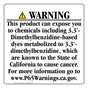California Prop 65 Consumer Product Warning Sign CAWE-42250