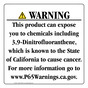 California Prop 65 Consumer Product Warning Sign CAWE-42252