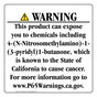 California Prop 65 Consumer Product Warning Sign CAWE-42257