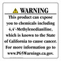 California Prop 65 Consumer Product Warning Sign CAWE-42262
