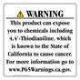 California Prop 65 Consumer Product Warning Sign CAWE-42264