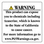 California Prop 65 Consumer Product Warning Sign CAWE-42333
