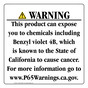 California Prop 65 Consumer Product Warning Sign CAWE-42355