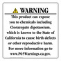 California Prop 65 Consumer Product Warning Sign CAWE-42440