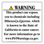 California Prop 65 Consumer Product Warning Sign CAWE-42494