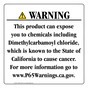California Prop 65 Consumer Product Warning Sign CAWE-42519