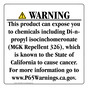 California Prop 65 Consumer Product Warning Sign CAWE-42527