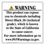 California Prop 65 Consumer Product Warning Sign CAWE-42530